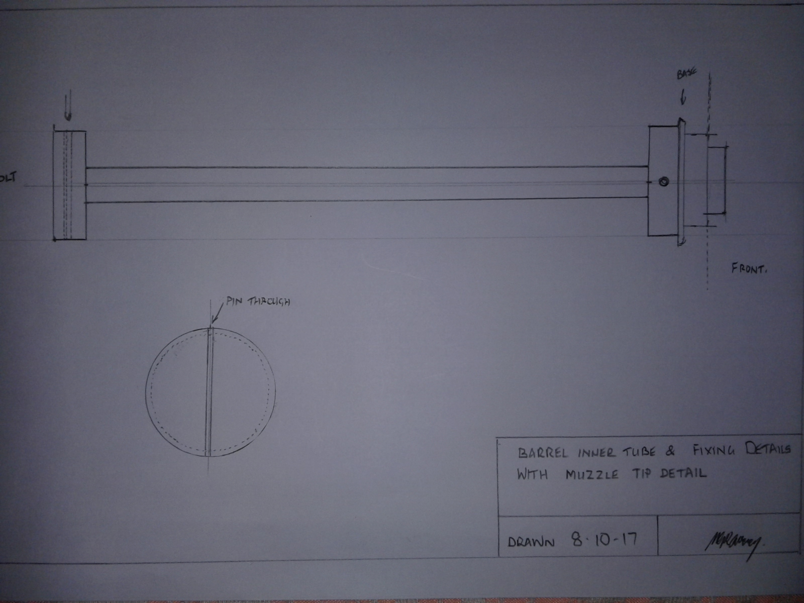 Did this drawing so I could get the dimensions right for the barrel components
