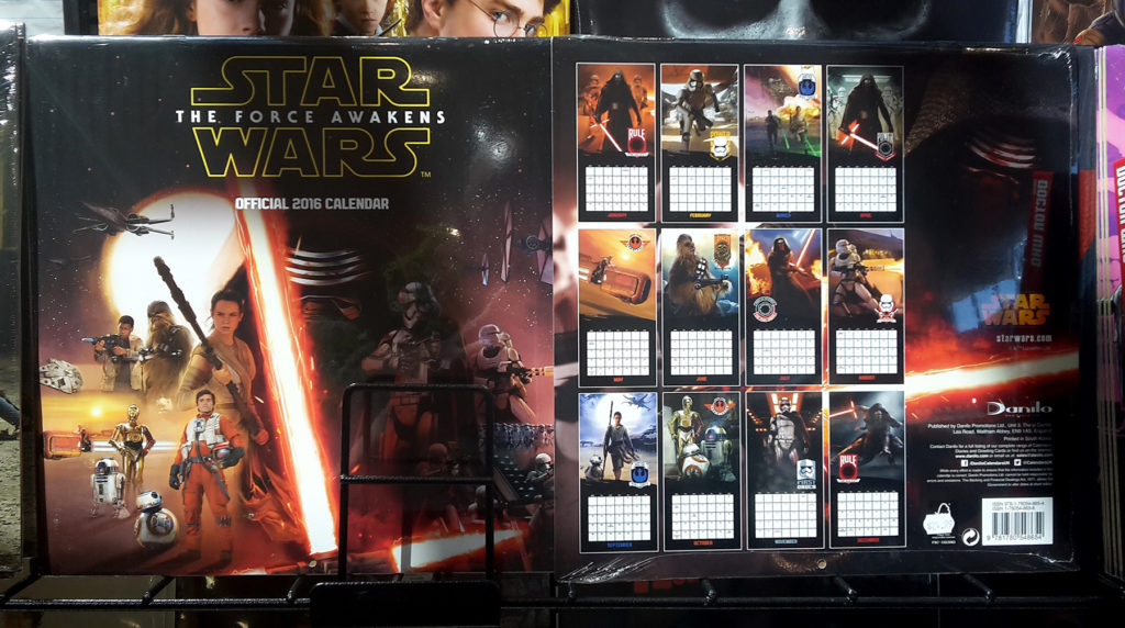Calendar Club - 2016 Star Wars calendars