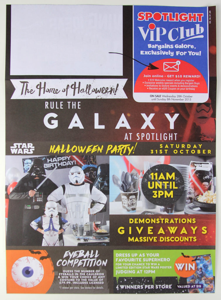 Spotlight - Halloween 2015 event flyer