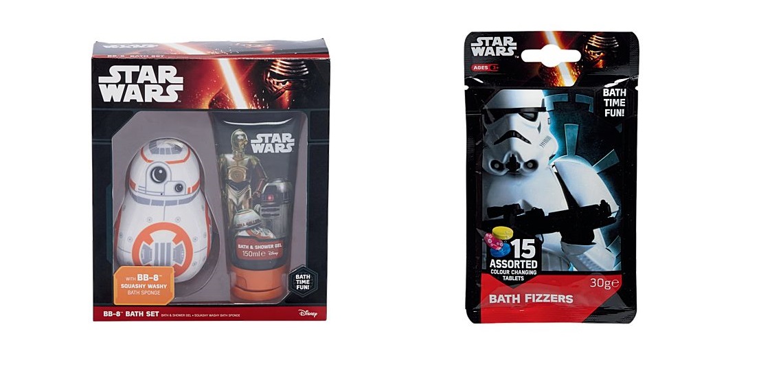 The Warehouse - BB-8 bath set and Star Wars bath fizzers