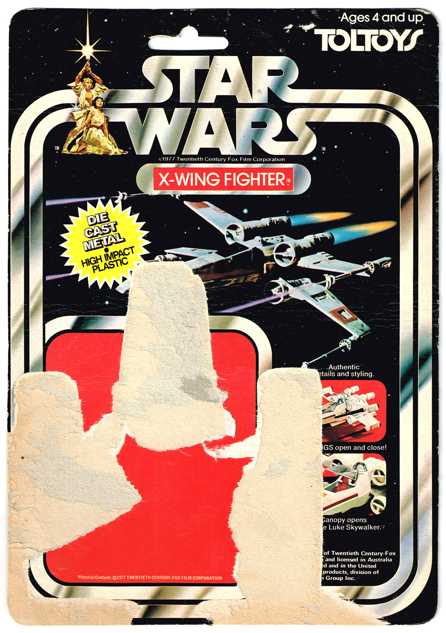 Toltoys X-Wing Fighter Die-Case Vehicle Cardback
