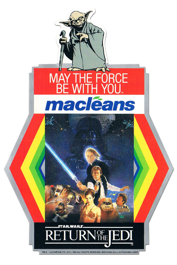 Macleans Toothpaste Star Wars Sticker