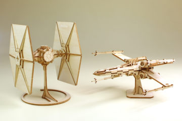 IncrediBuilds TIE Fighter and X-Wing