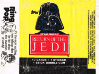 Topps US Return of the Jedi bubblegum wrapper
