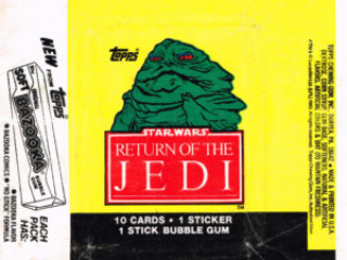 Topps US Return of the Jedi bubblegum wrapper