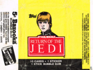 Topps US Return of the Jedi bubblegum wrapper