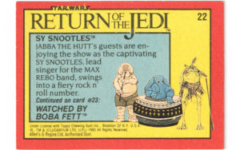 Allen's and Regina NZ Return of the Jedi Trading Card