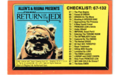 Allen's and Regina NZ Return of the Jedi Trading Card