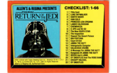 Allen's and Regina NZ Return of the Jedi Trading Card