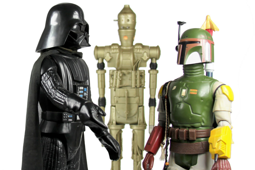 Vintage Large Darth Vader and Boba Fett