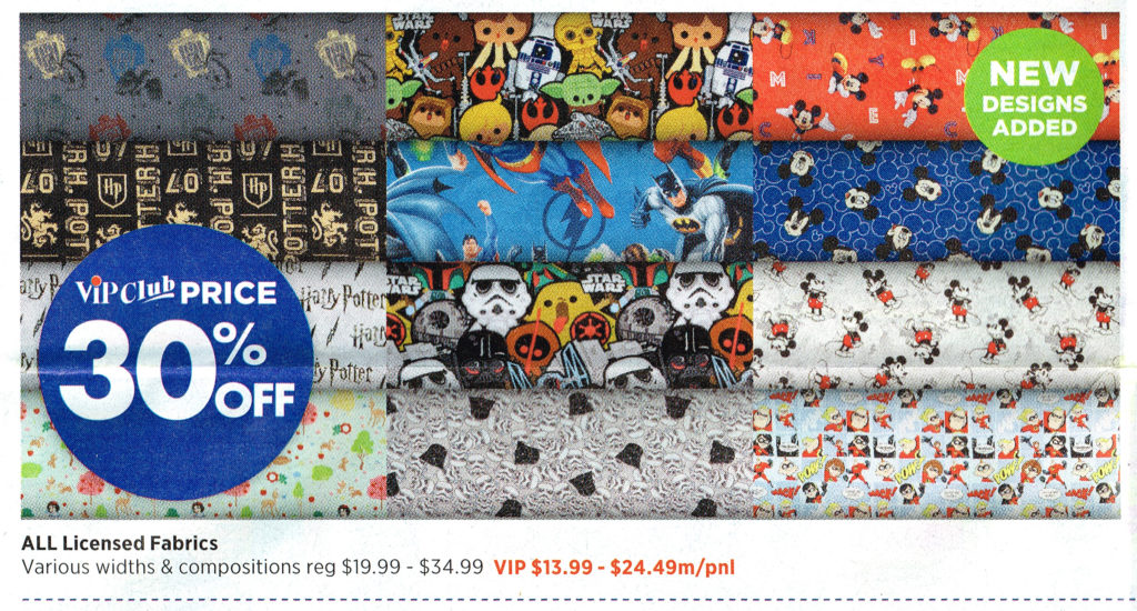 Star Wars Fabrics at Spotlight