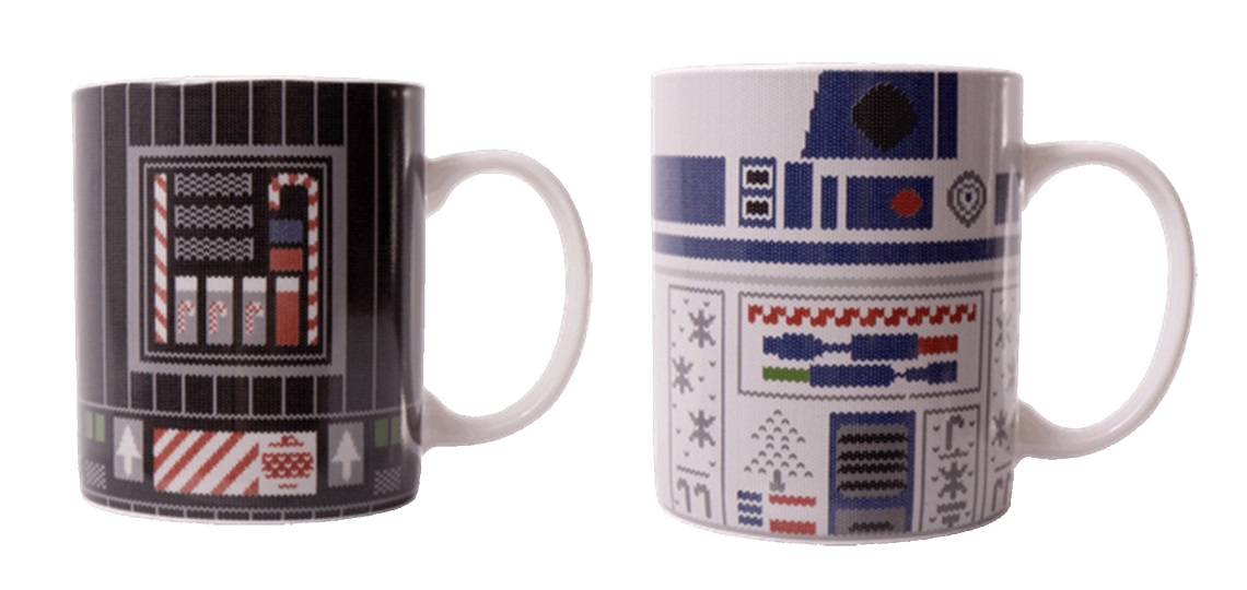 Star Wars Christmas Themed Darth Vader and R2-D2 Mugs at EB Games