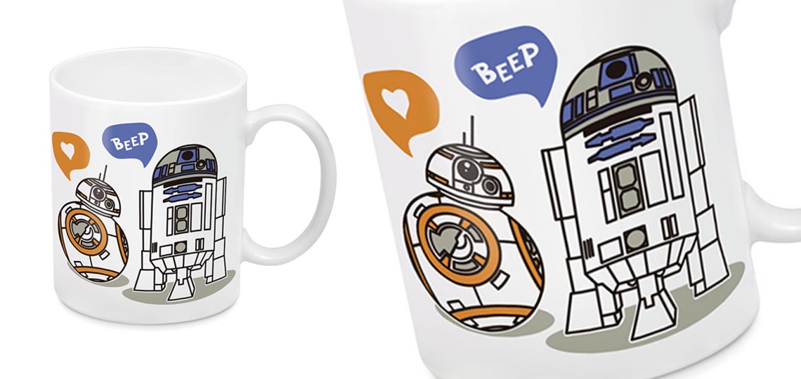 Star Wars BB-8 and R2-D2 Valentine's Mug at EB Games NZ