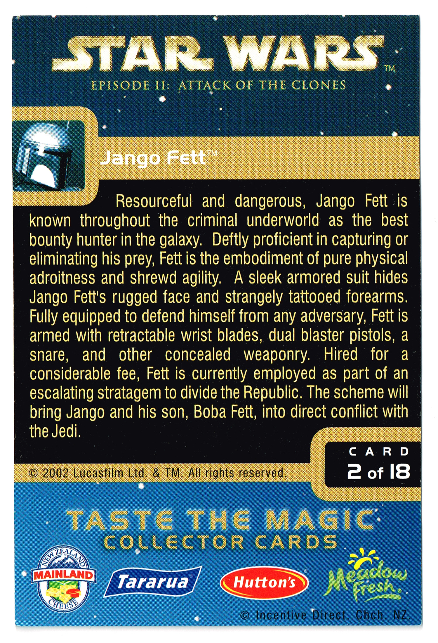 "Taste the Magic" Collector Card 02 - Jango Fett