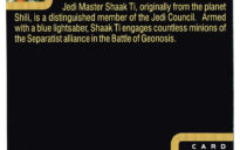 "Taste the Magic" Collector Card 16 - Shaak Ti