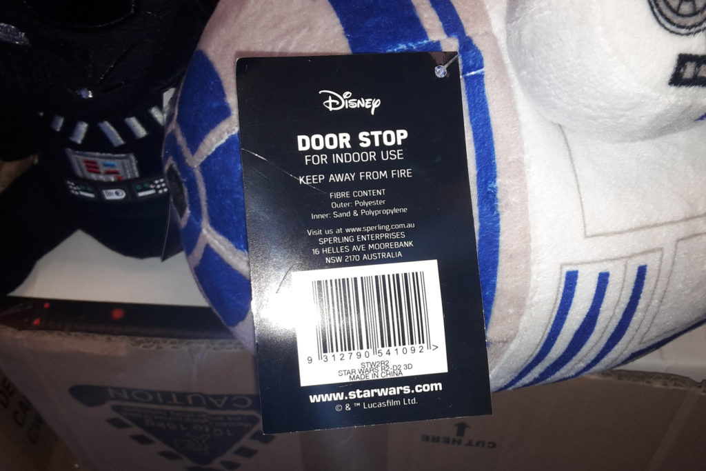 Door Stops and Draught Stoppers at Bunnings SWNZ, Star Wars New Zealand