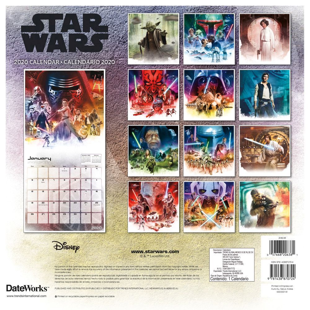 More 2020 Star Wars Calendars at Mighty Ape SWNZ, Star Wars New Zealand