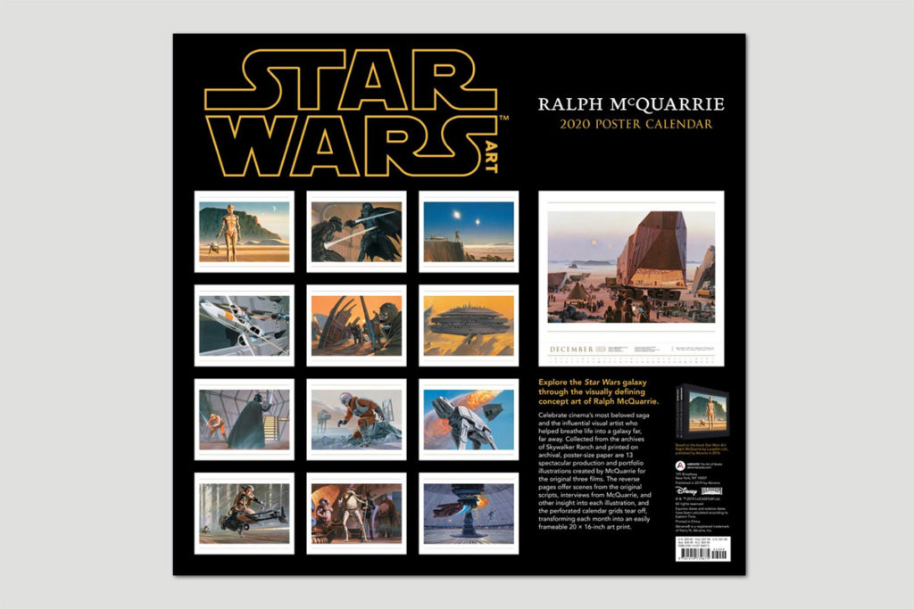 Ralph McQuarrie Star Wars Poster 2020 Calendar