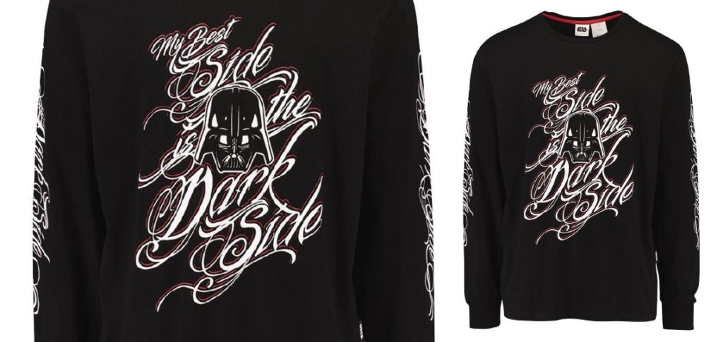 Men's Star Wars My Best Side Is The Dark Side Long Sleeve Tee at The Warehouse NZ