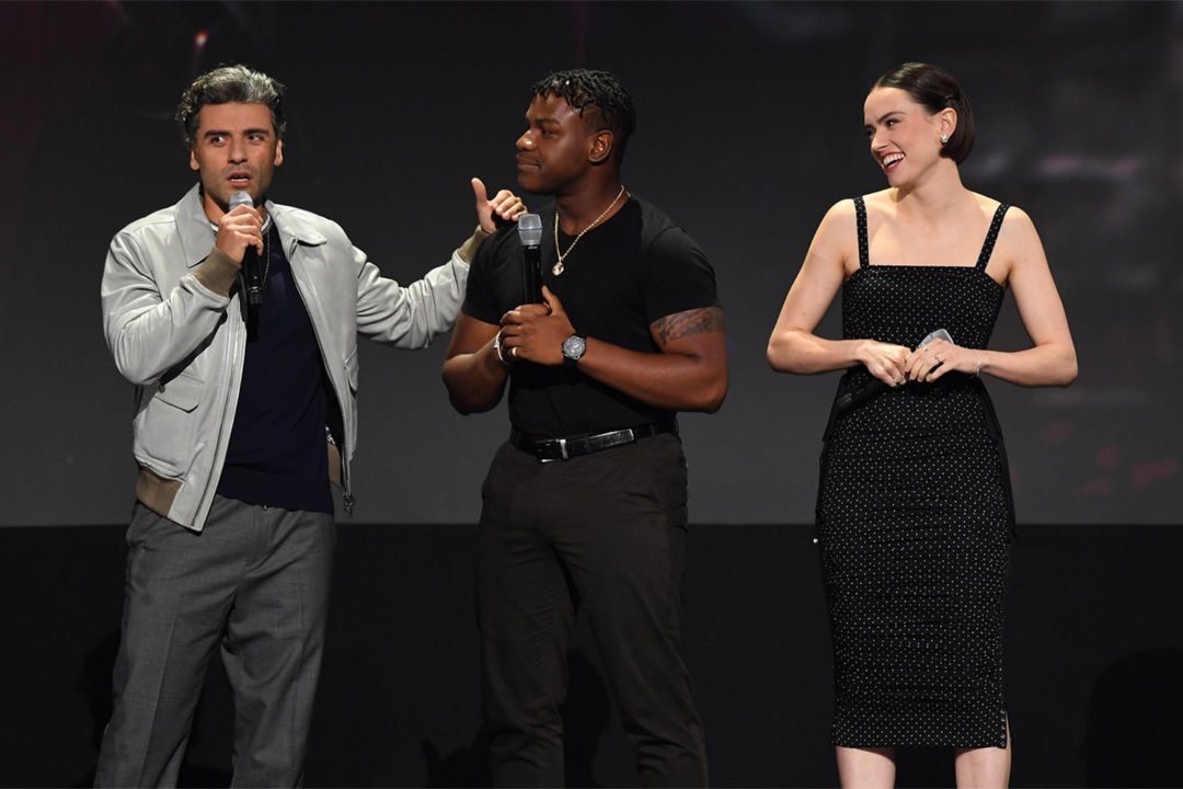 Oscar Isaac, John Boyega, and Diasy Ridley