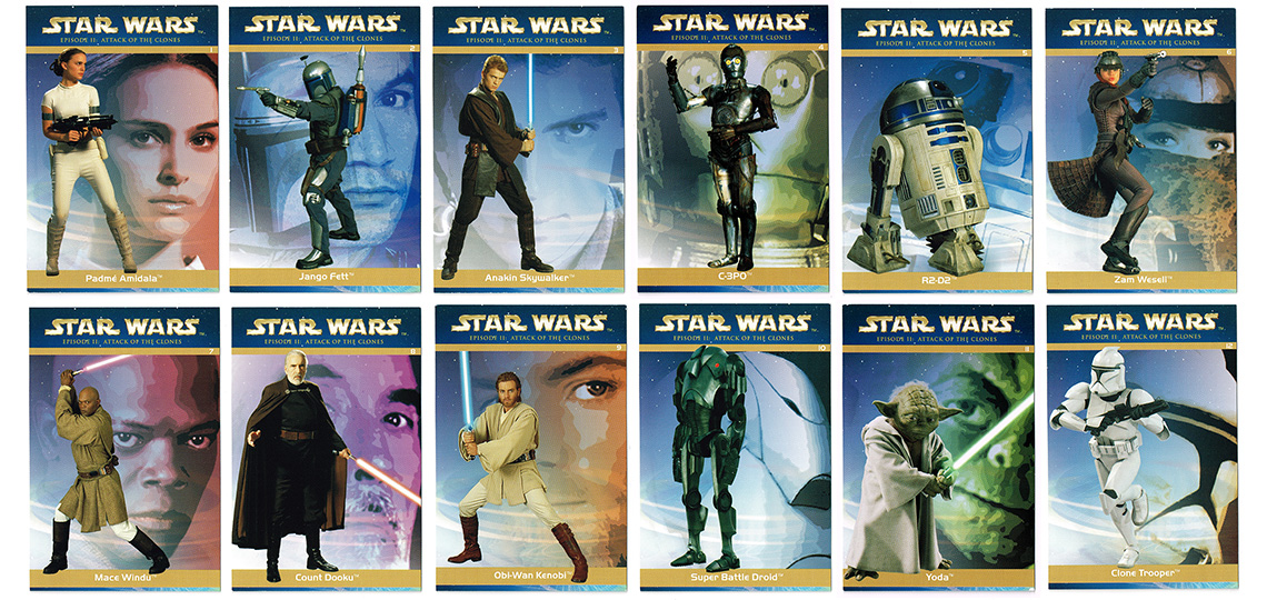 'Attack of the Clones' Collectible Cards from Mainland Products Ltd (NZ), 2002