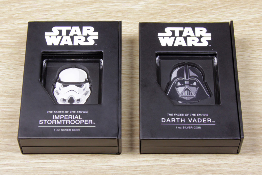 NZ Mint Faces of the Empire silver coins - Darth Vader & Stormtrooper