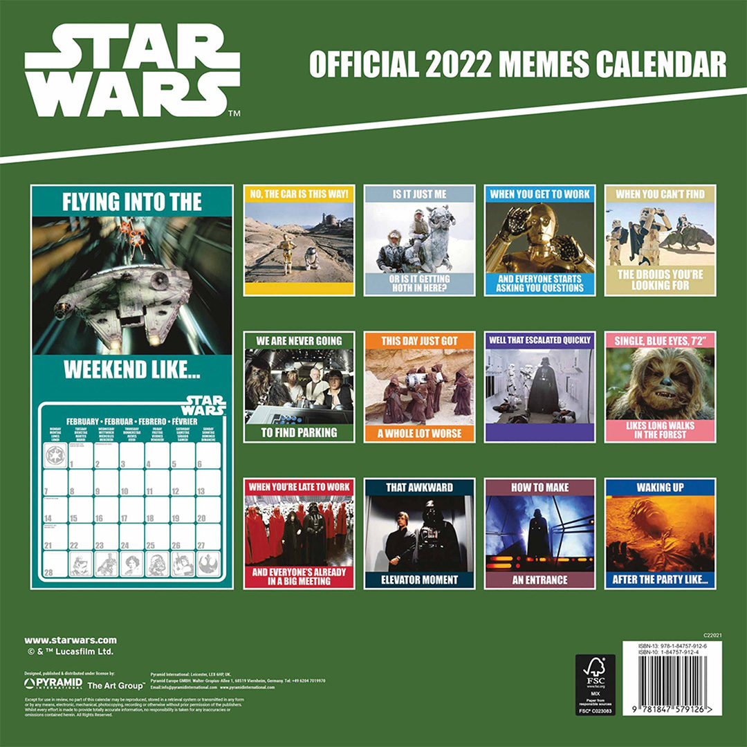 Star Wars Memes Calendar 2022 SWNZ, Star Wars New Zealand